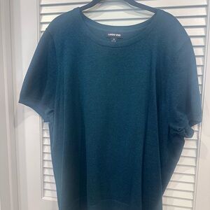 Lands' End Women’s Teal Short Sleeve Tee